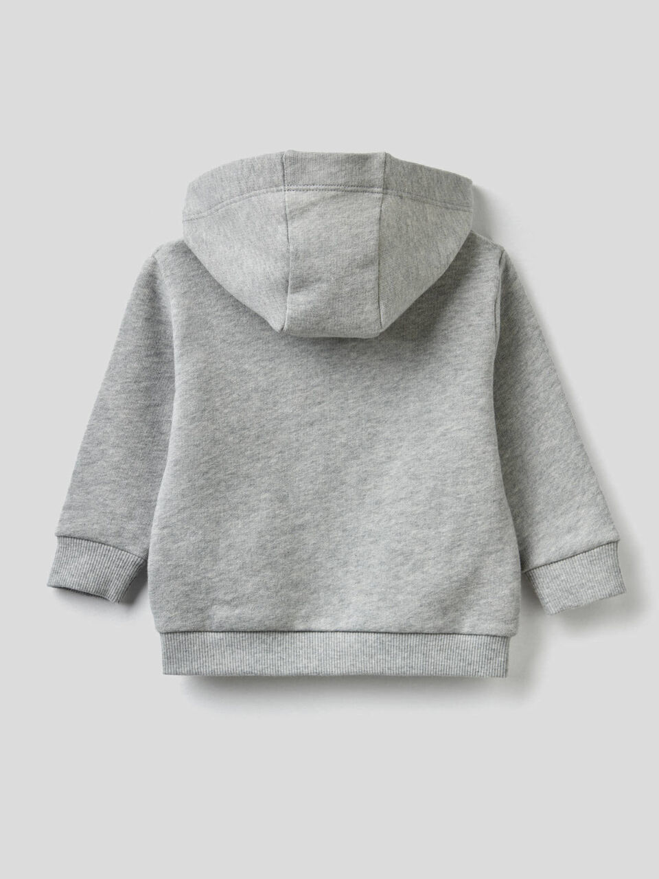 100% cotton sweatshirt with zip and hood image number 2