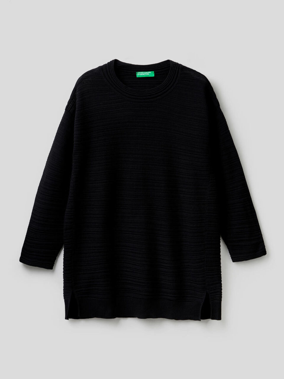 Knit sweater in 100% cotton image number 1
