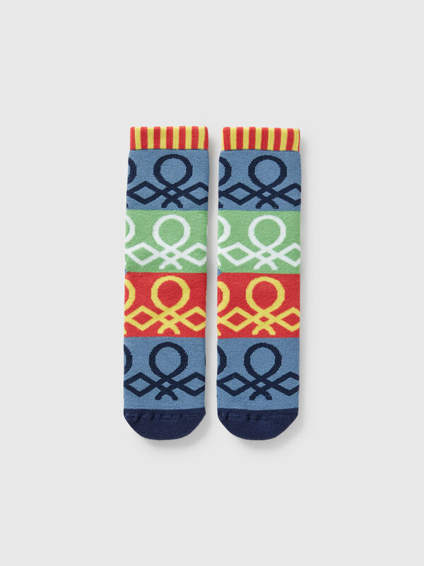 Non-slip socks with logo inlay Junior Boy