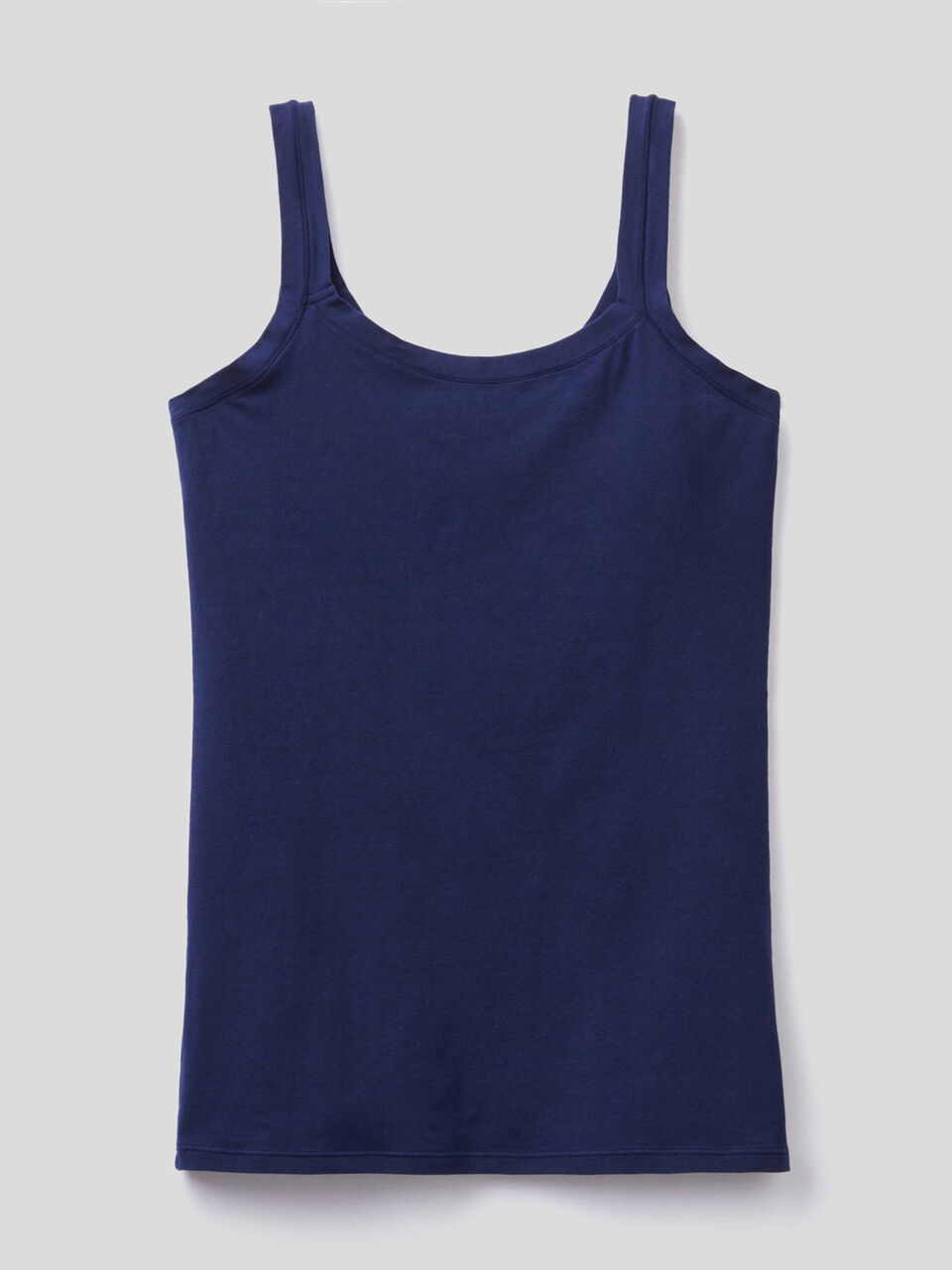 Tank top in long fiber stretch cotton image number 2