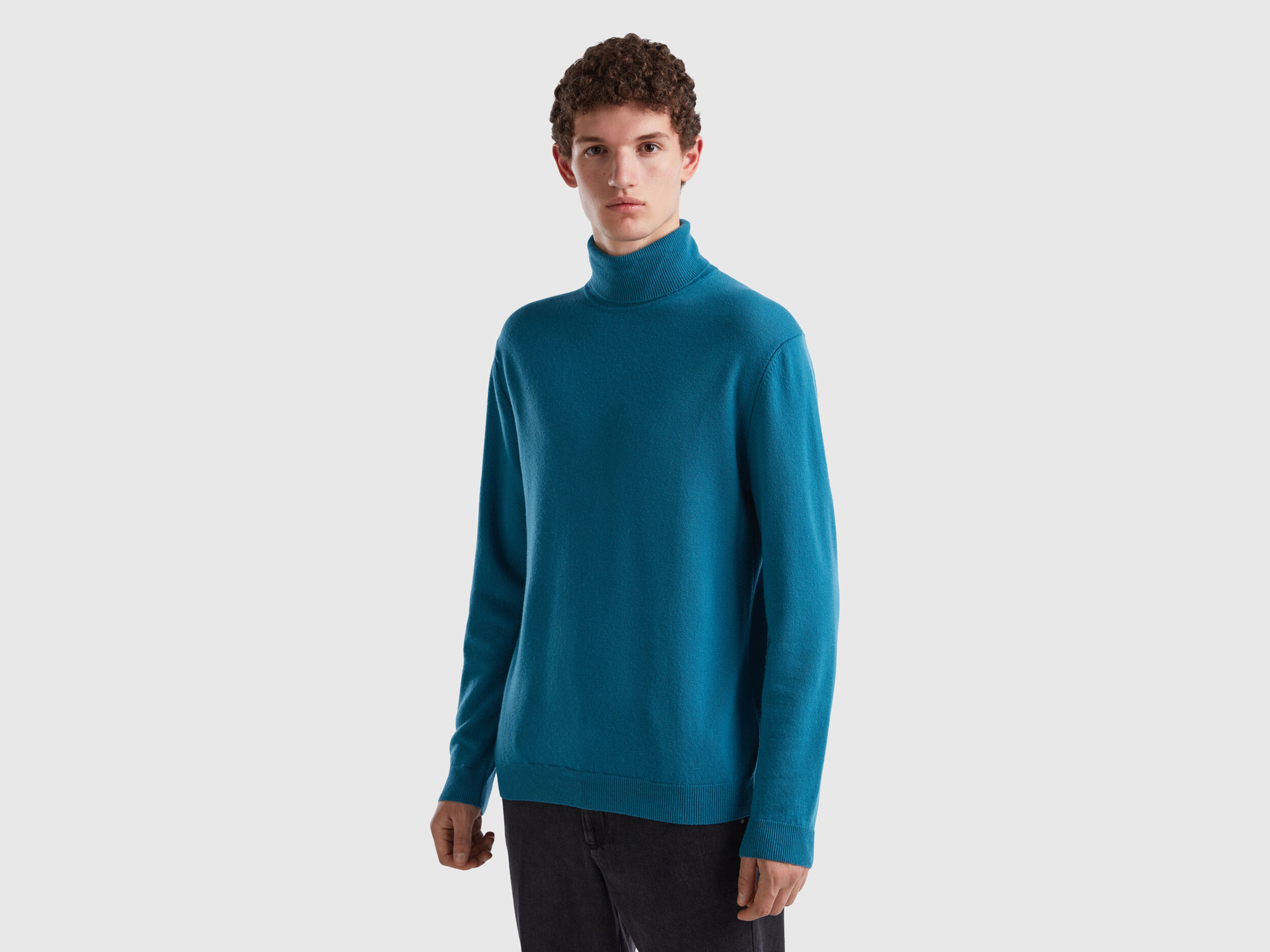 Mens teal turtleneck on sale