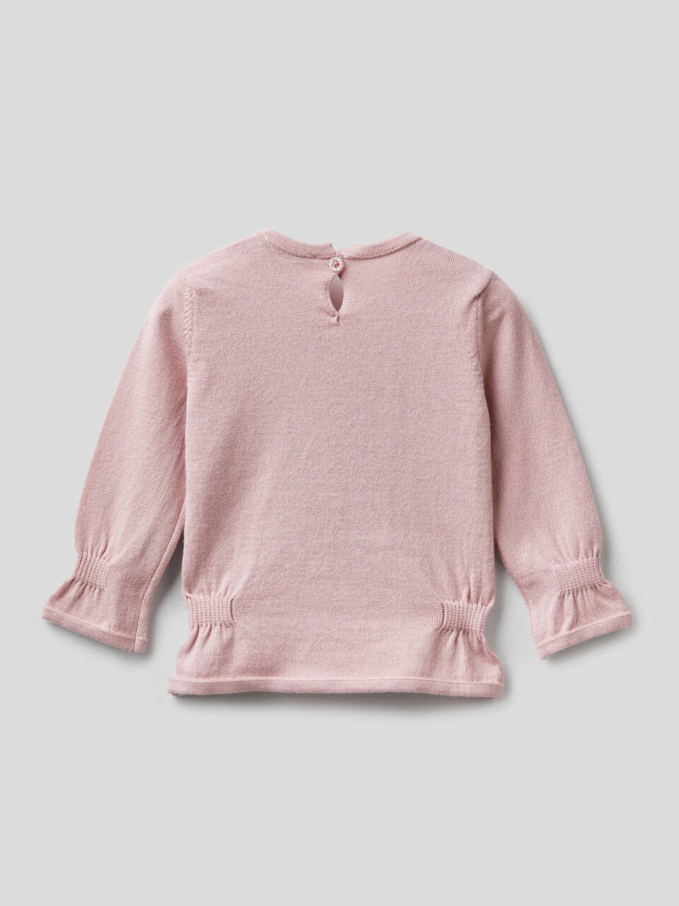 Sweater with ruffles and lurex inlay image number 2