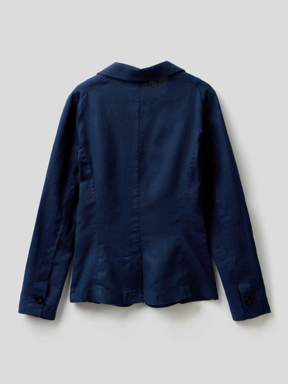 Waisted blazer in 100% linen image number 2