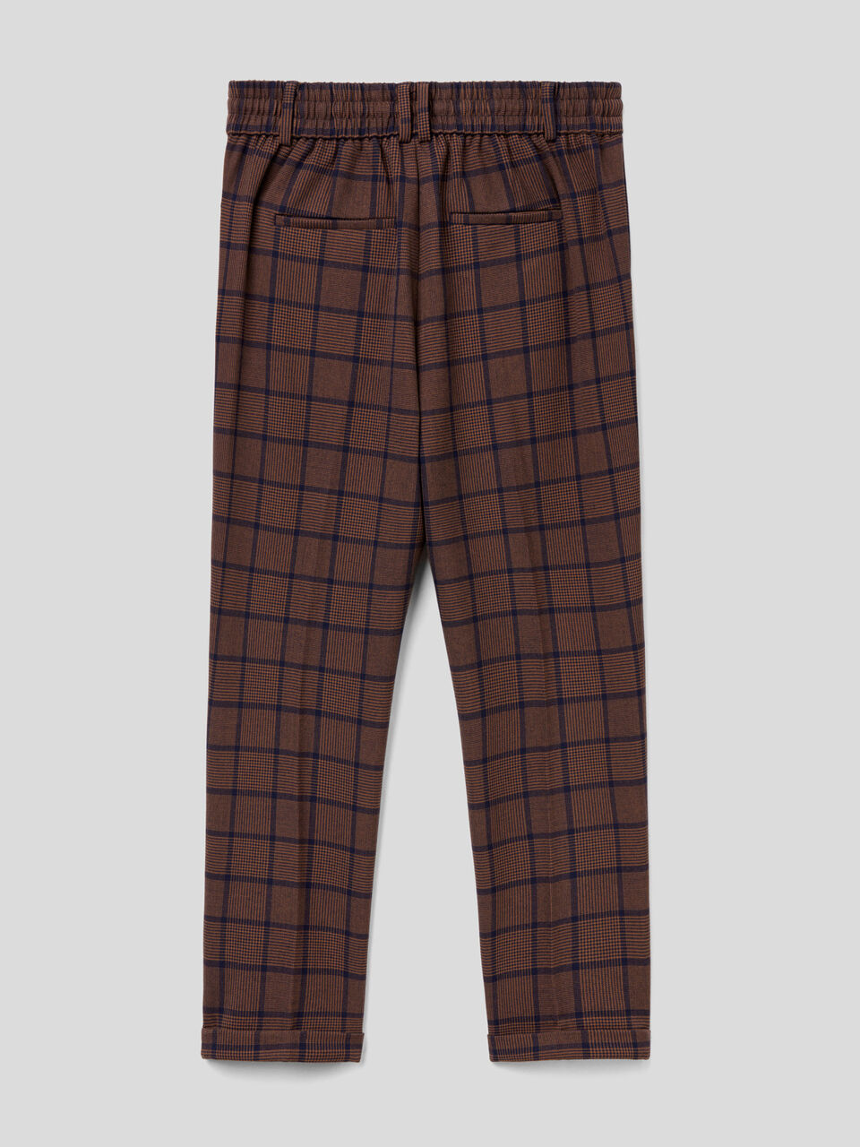 Patterned trousers with elastic waist image number 2