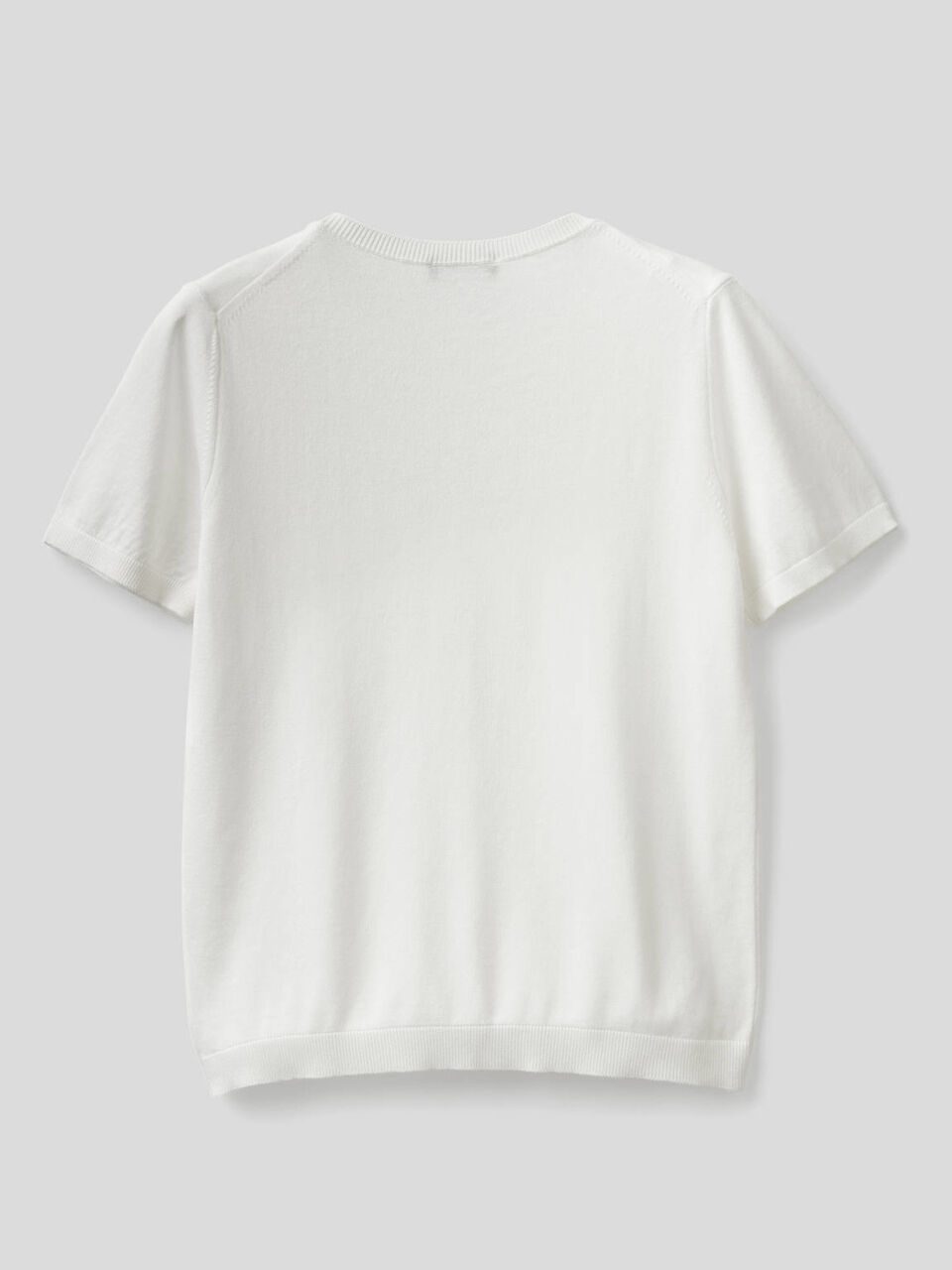 Short sleeve sweater in cotton blend image number 2