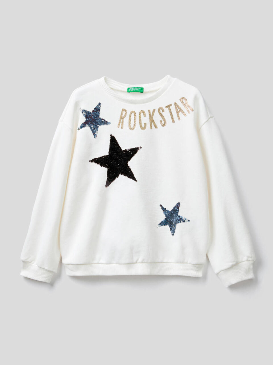 Sweatshirt in 100% cotton with sequins image number 2