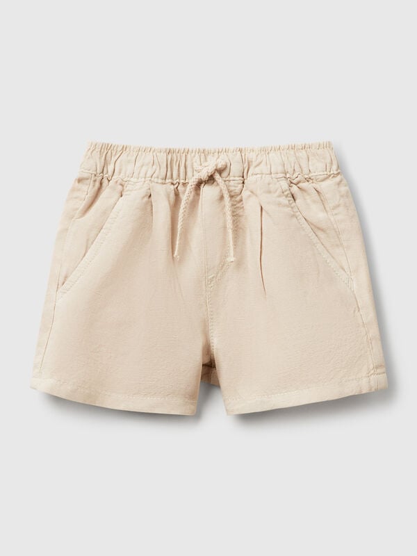 Shorts in linen blend New Born (0-18 months)
