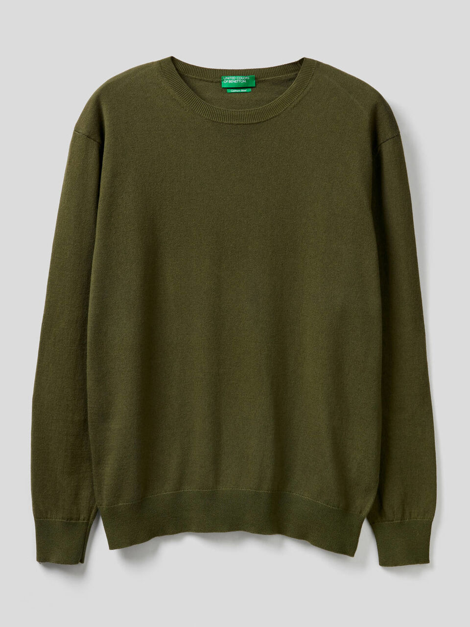 Sweater in cashmere and cotton blend image number 1