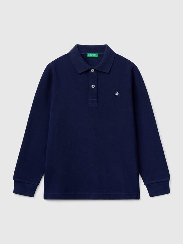 cotton long sleeve polo Junior Boy