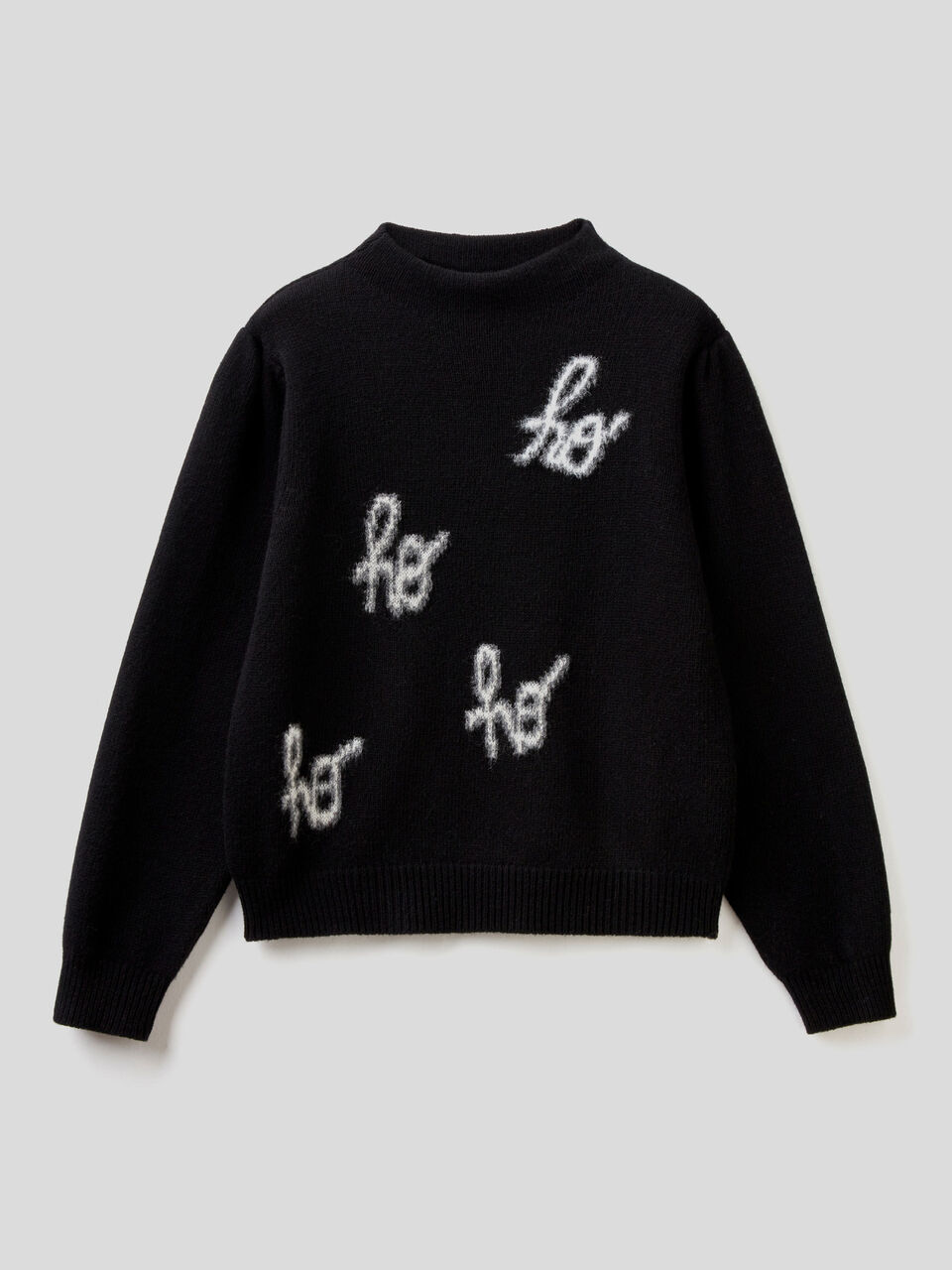 Sweater with inlaid text image number 1