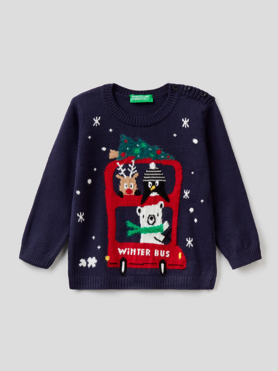 Sweater with inlaid design image number 1