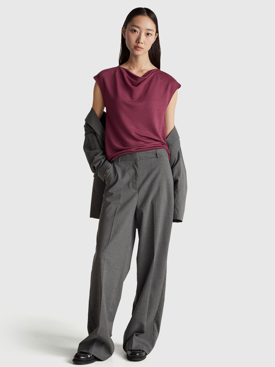 SLEEVELESS SWEATER Women image number null