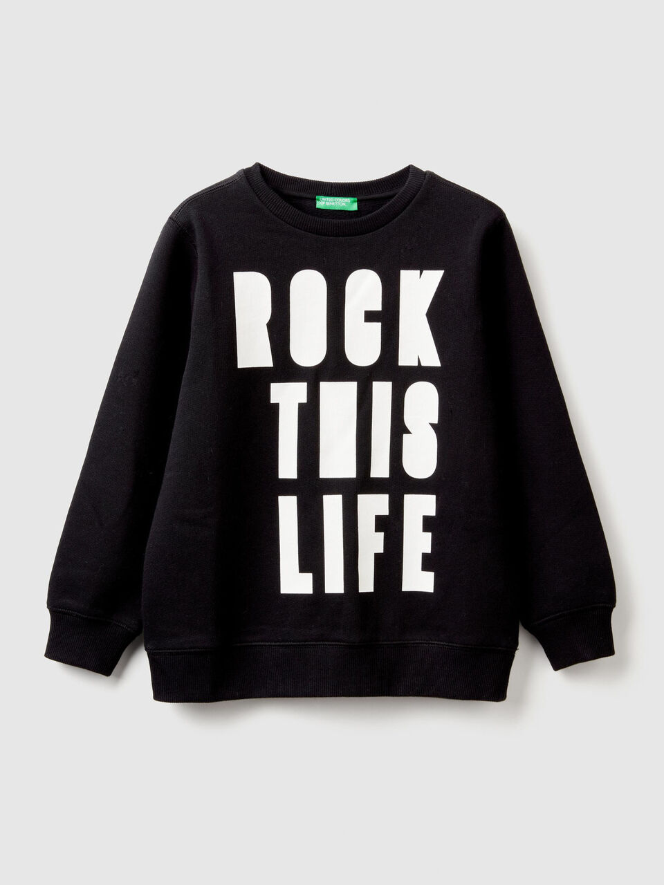 Crew neck sweatshirt with text image number 1