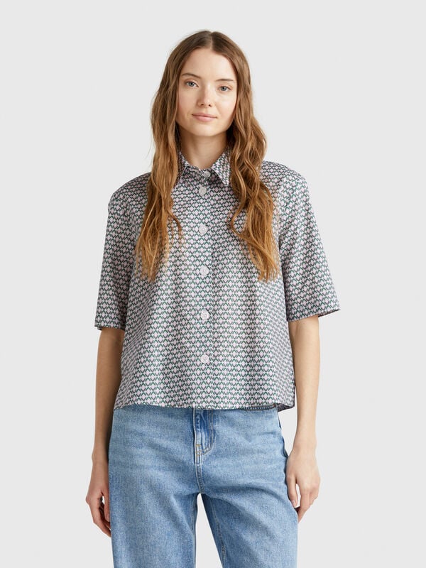 Patterned shirt in lightweight cotton Women