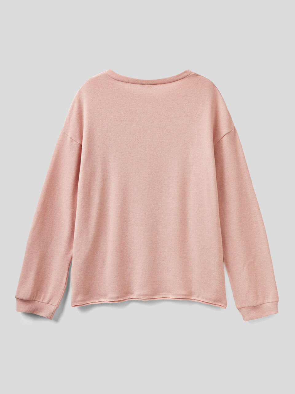 Solid colored crew neck sweater image number 2