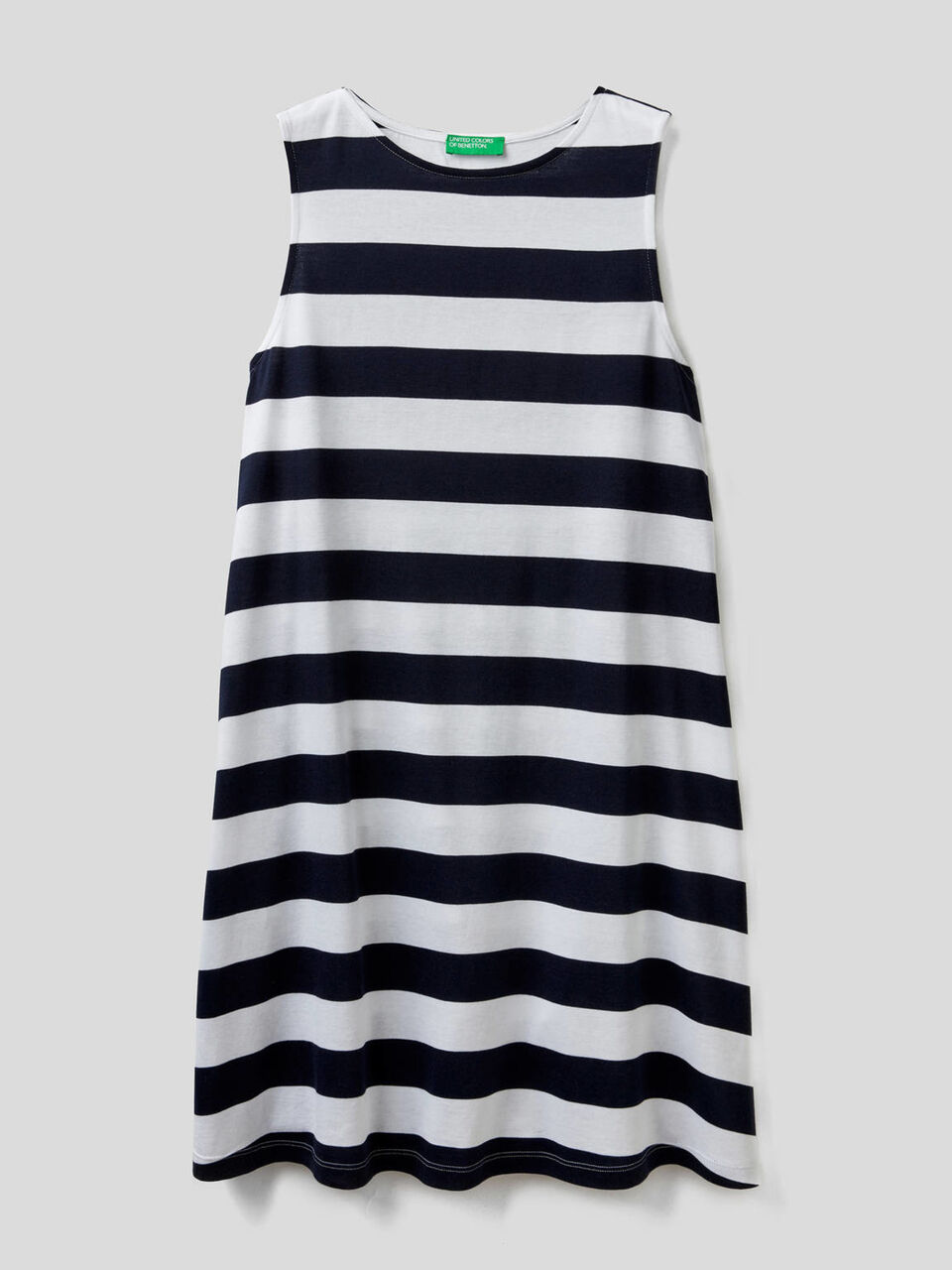 Short sleeveless striped dress image number 1