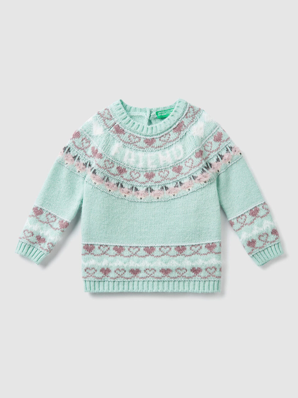 Jacquard wool sweater image number 1