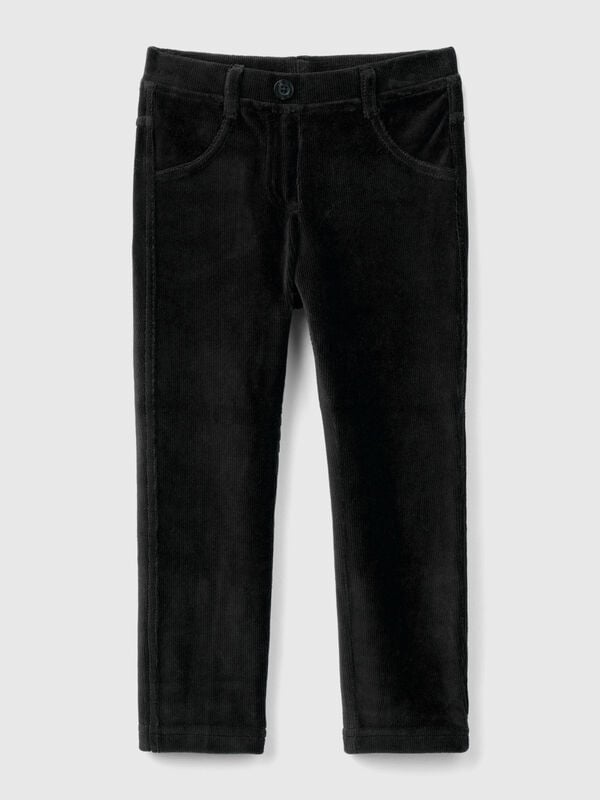 Ribbed chenille trousers Junior Girl