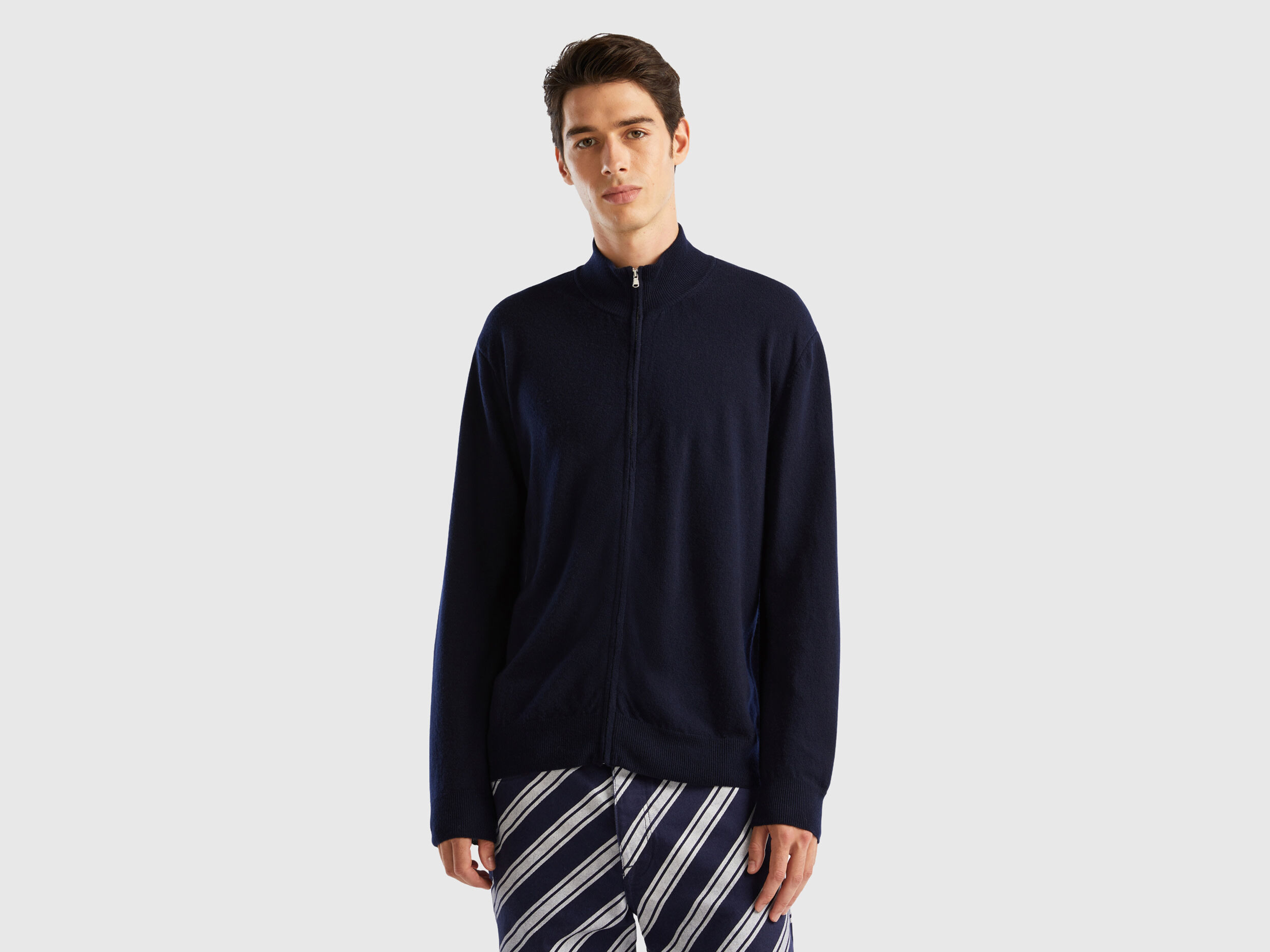 Merino wool 2025 zip cardigan