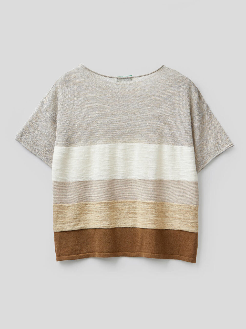 Striped sweater with yarn mix image number 2
