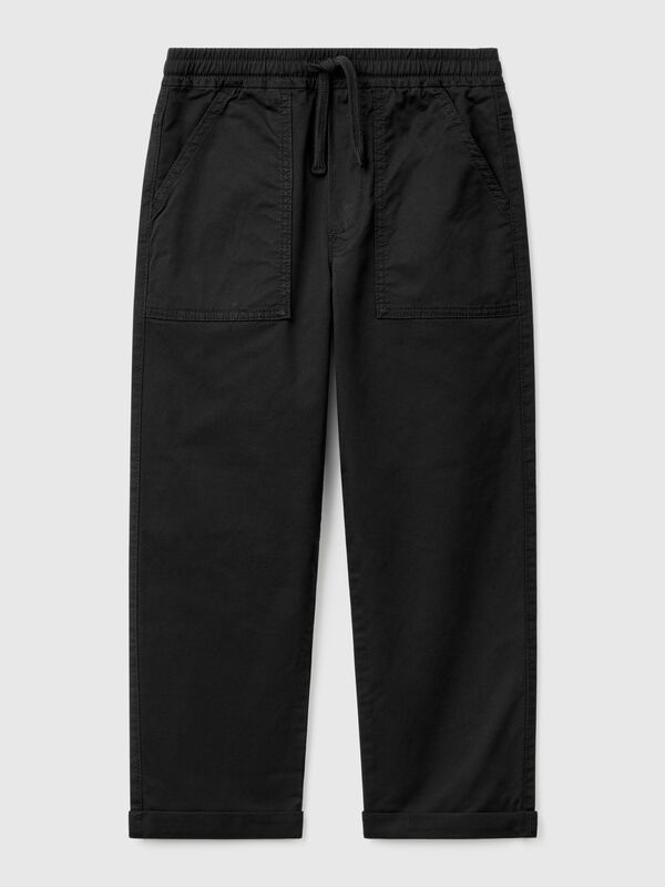 Stretch cotton joggers with drawstring Junior Boy