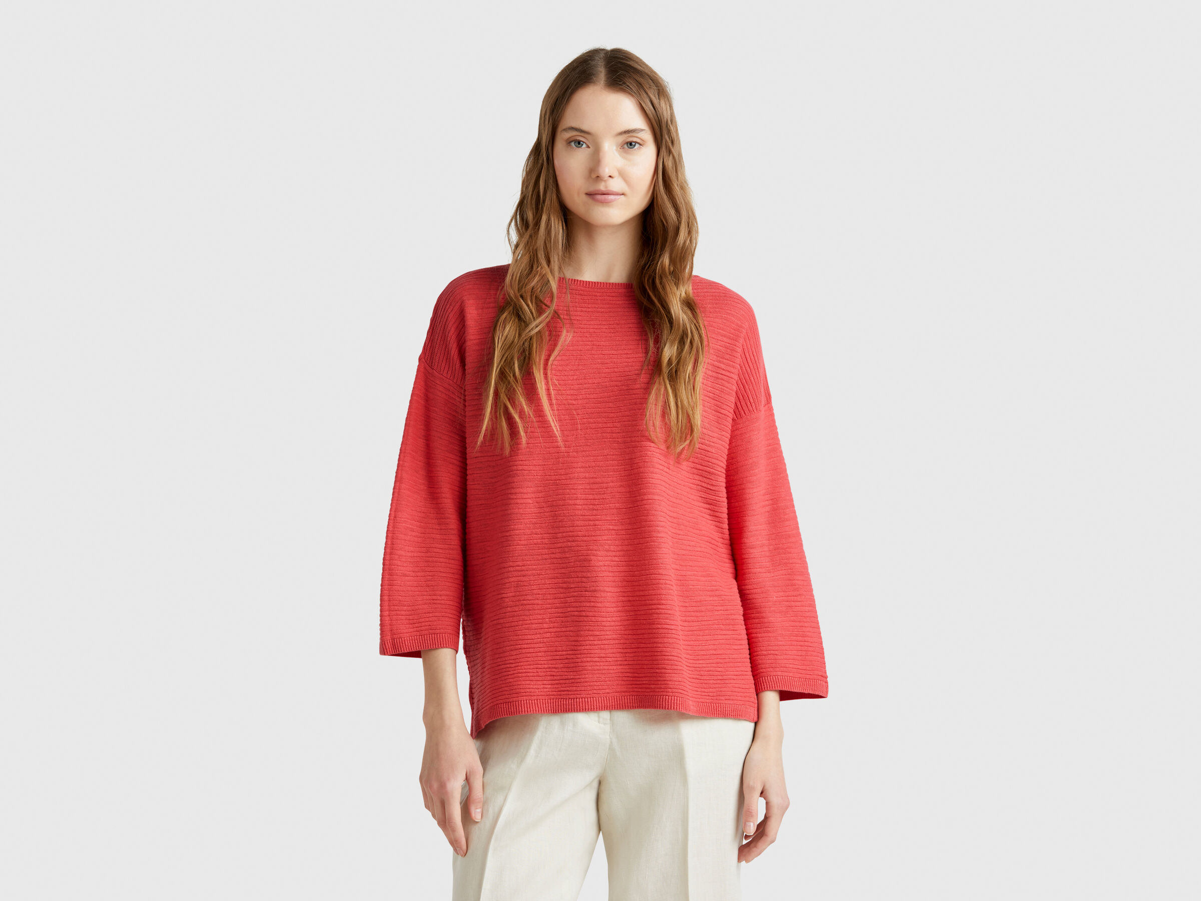 BOAT-NECK SWEAT.L/S Women image number 0