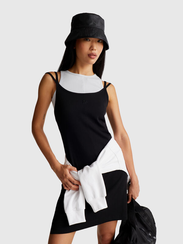 Midi dress in cotton blend Women