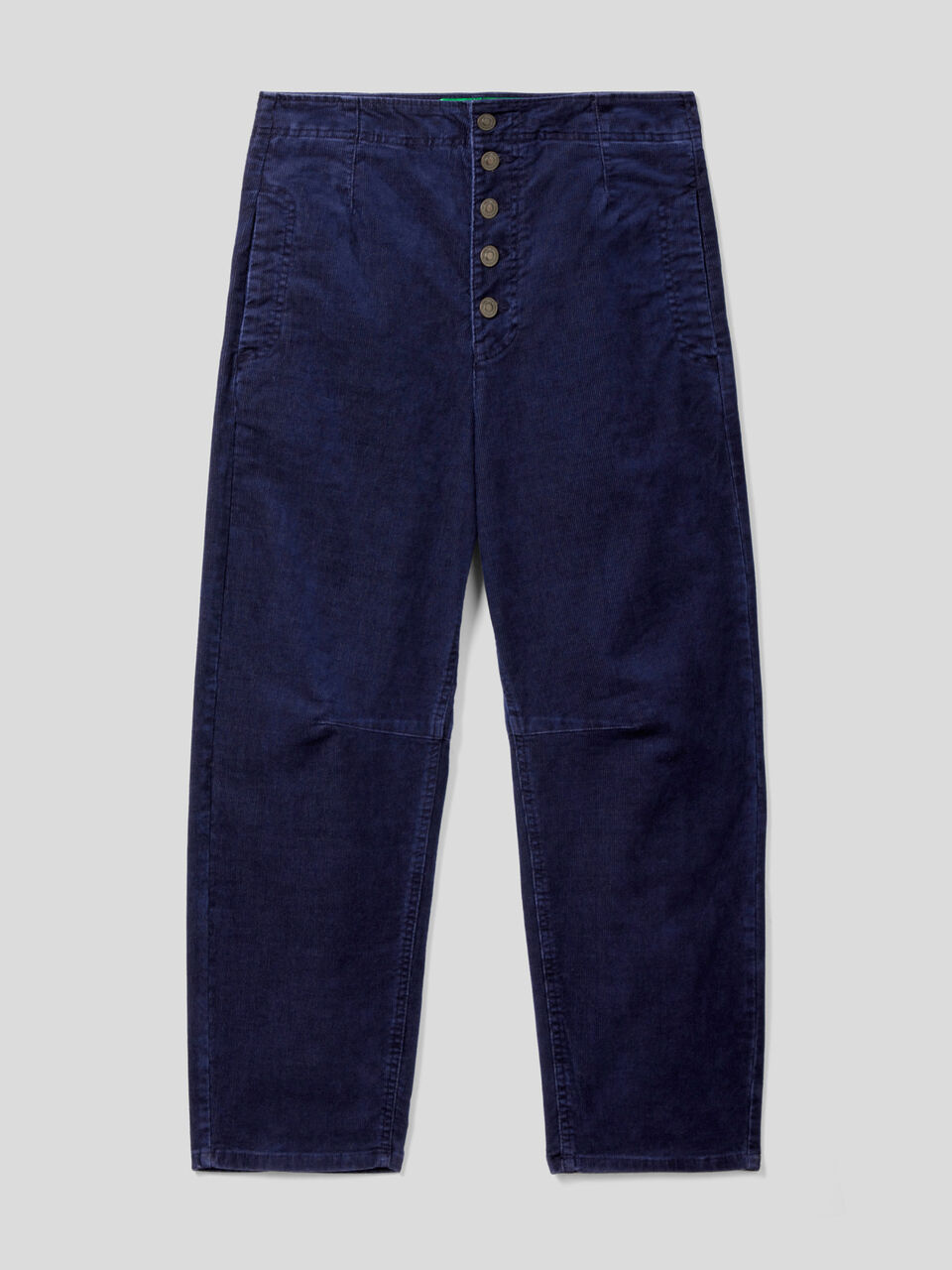 Slouchy trousers in ribbed velvet image number 1