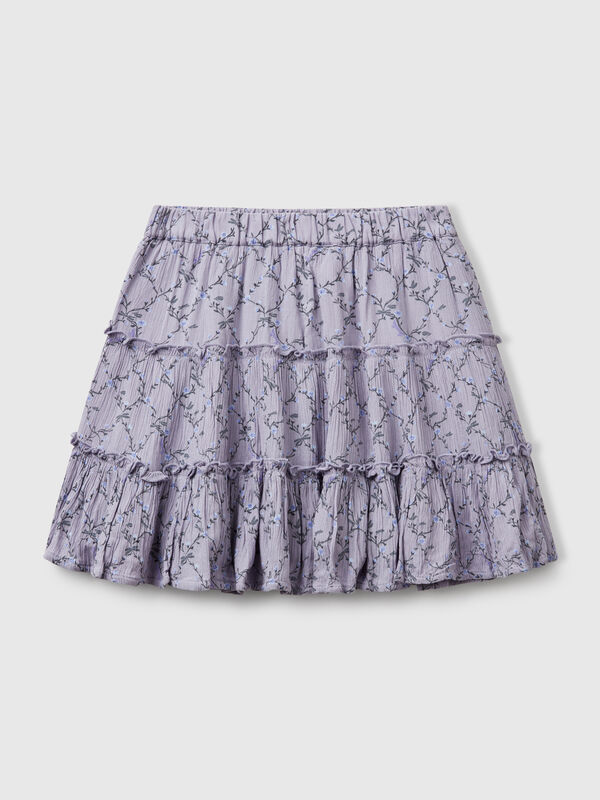 Floral mini skirt with ruffle Junior Girl