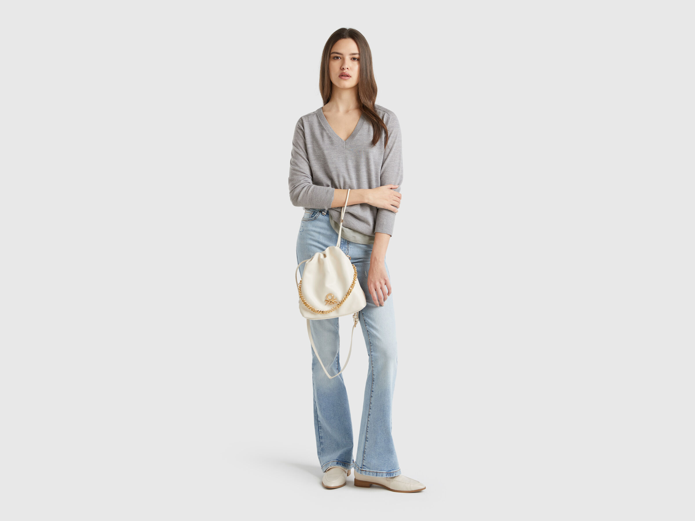 V NECK SWEATER L/S Women image number 2