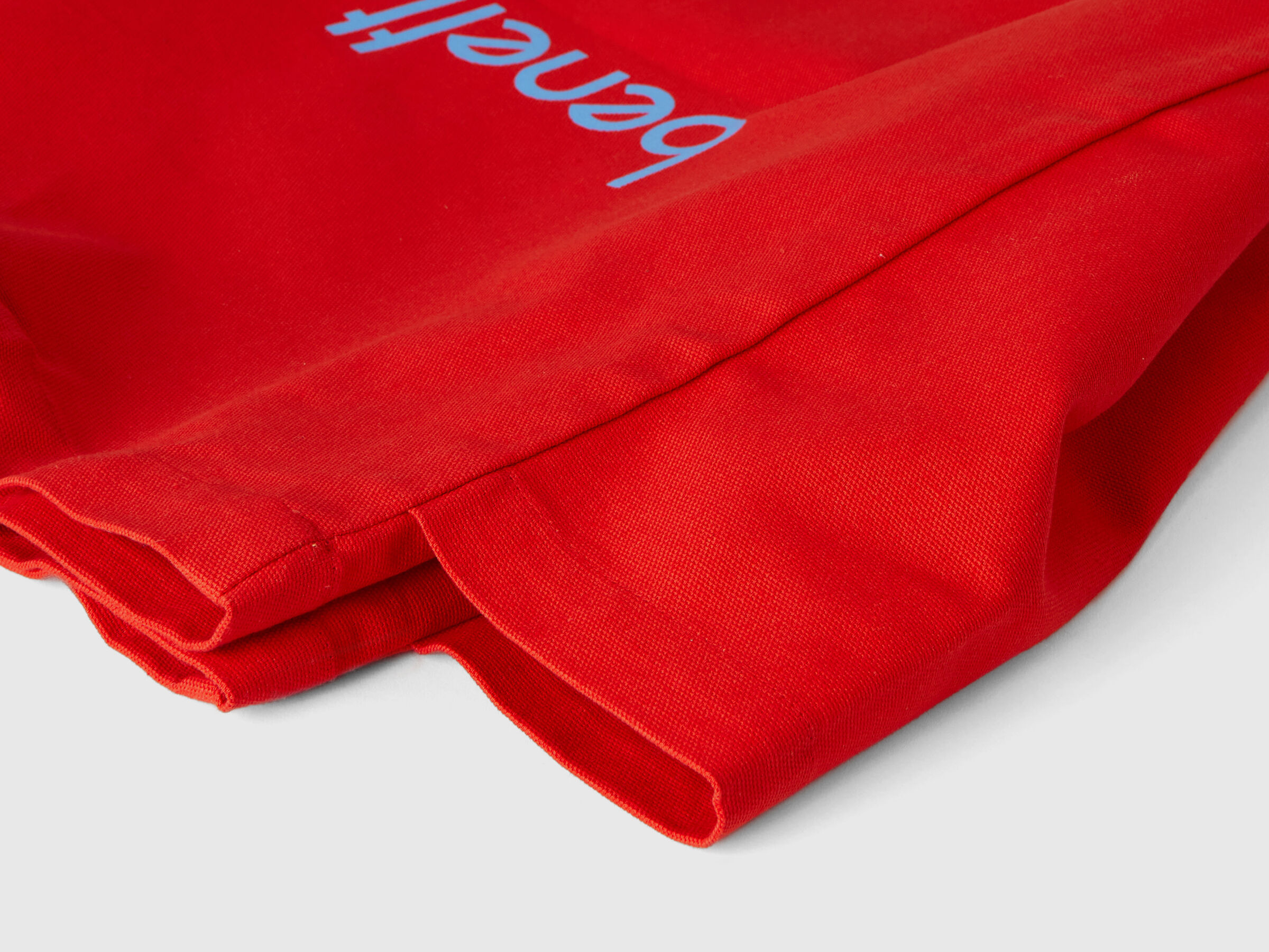 Red tote bag in pure xotton image number 2