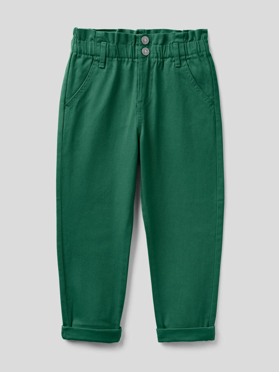 Paperbag trousers in organic cotton image number 1