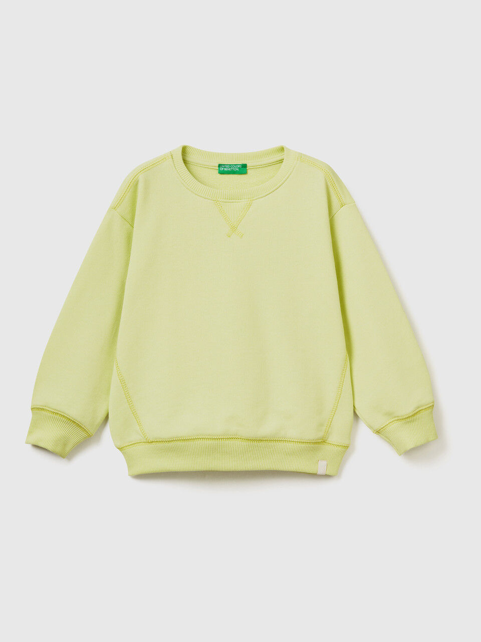 Crew neck sweatshirt in recycled fabric