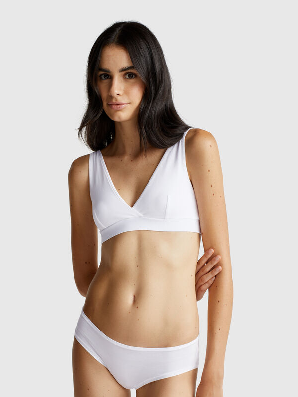 Triangle bra in stretch cotton Women