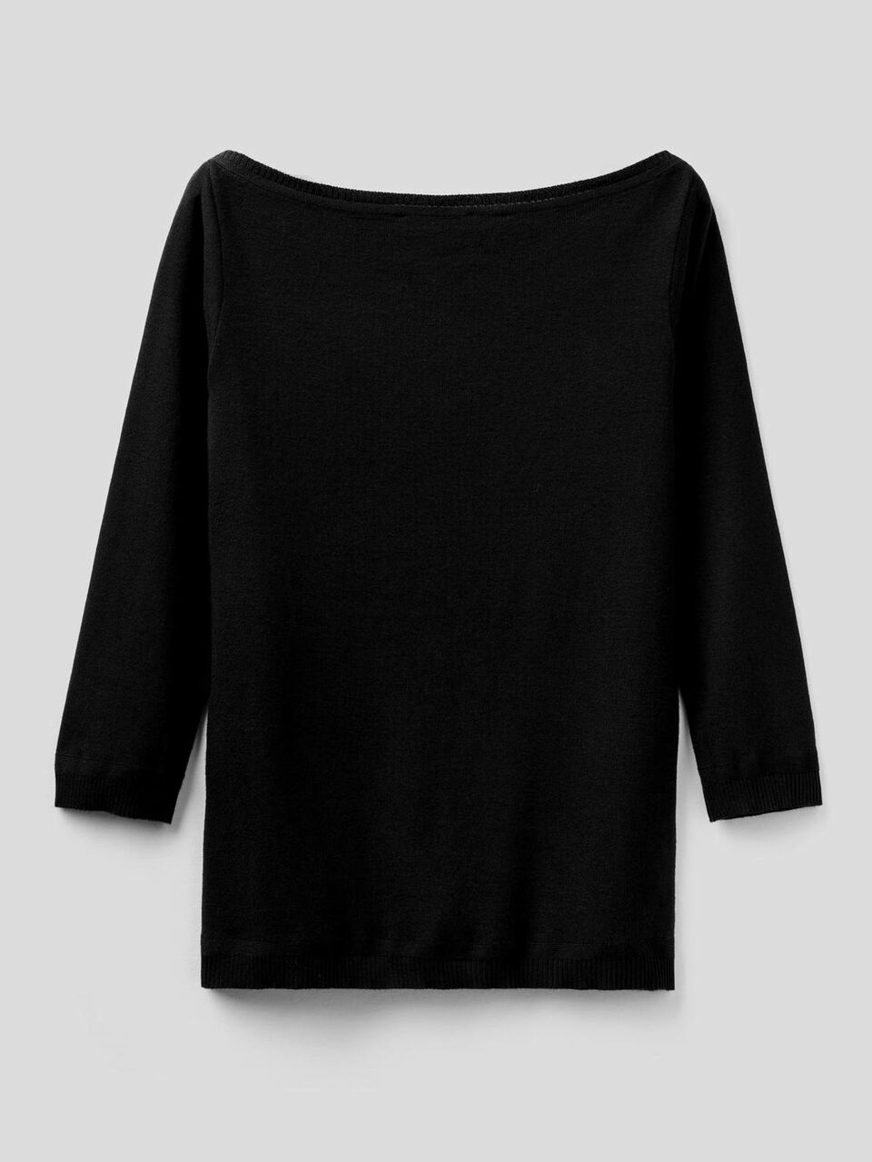 100% cotton boat neck sweater image number 2