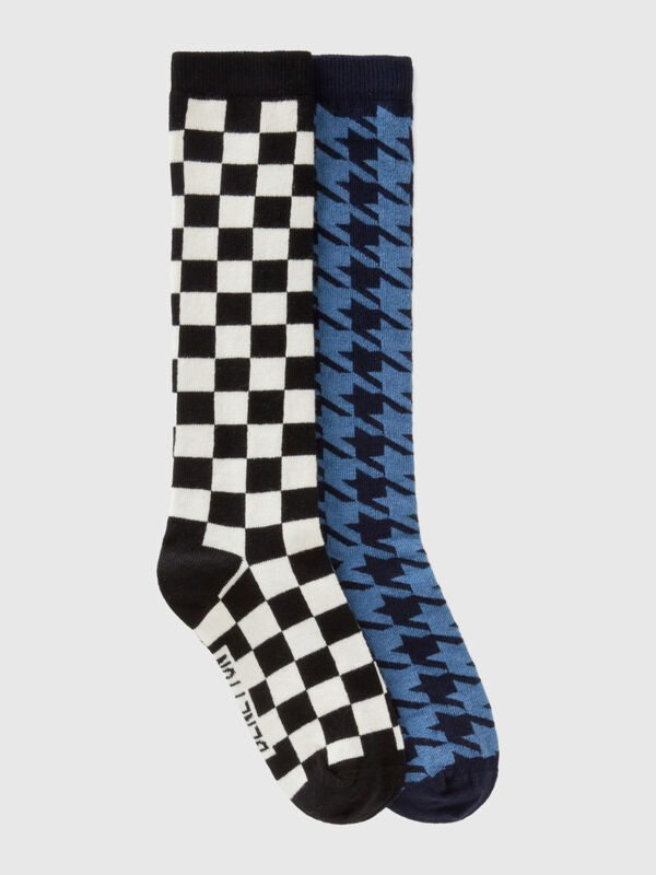 Two pairs of jacquard patterned socks Junior Boy