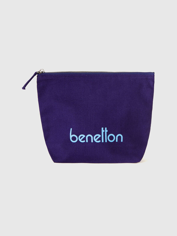 Blue clutch in pure cotton