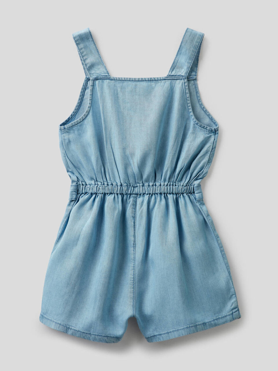 Short jumpsuit in light denim image number 2