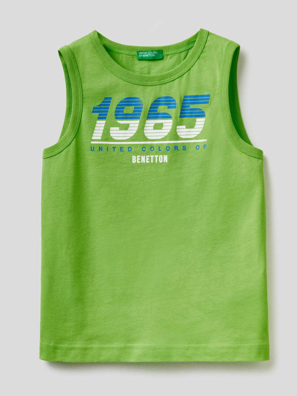 Sleeveless t-shirt with logo print image number null