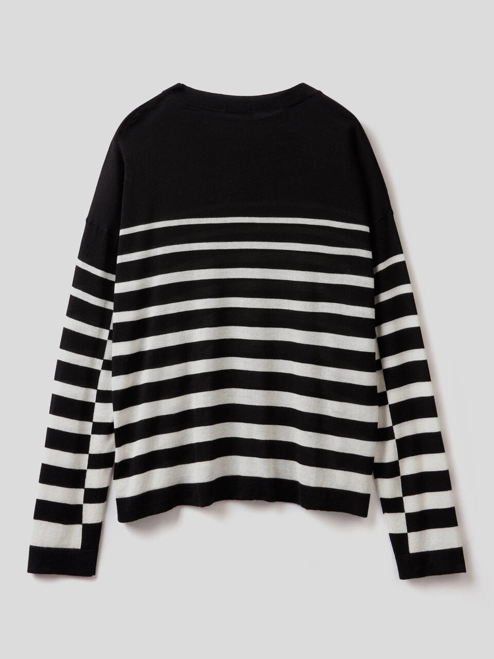 Striped sweater with button detail image number 2