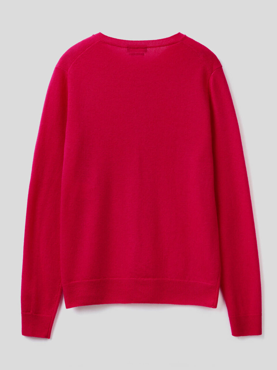 Crew neck cardigan in pure virgin wool image number 2