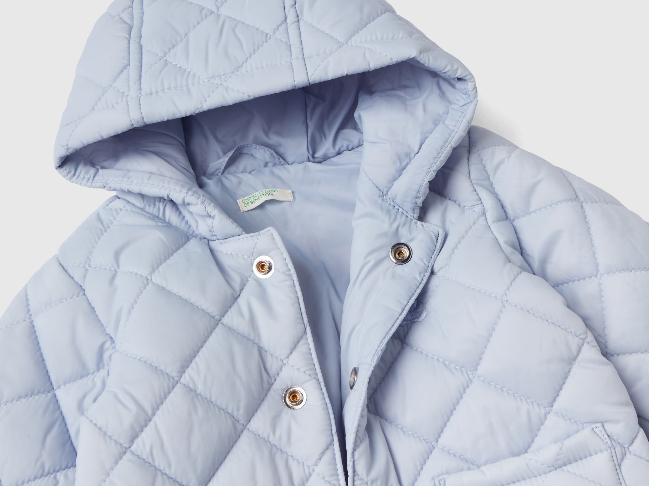 Light blue quilted jacket top