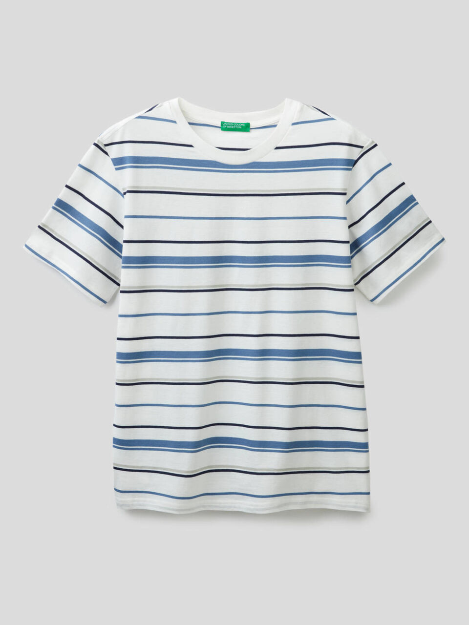 Striped t-shirt in 100% cotton image number 1