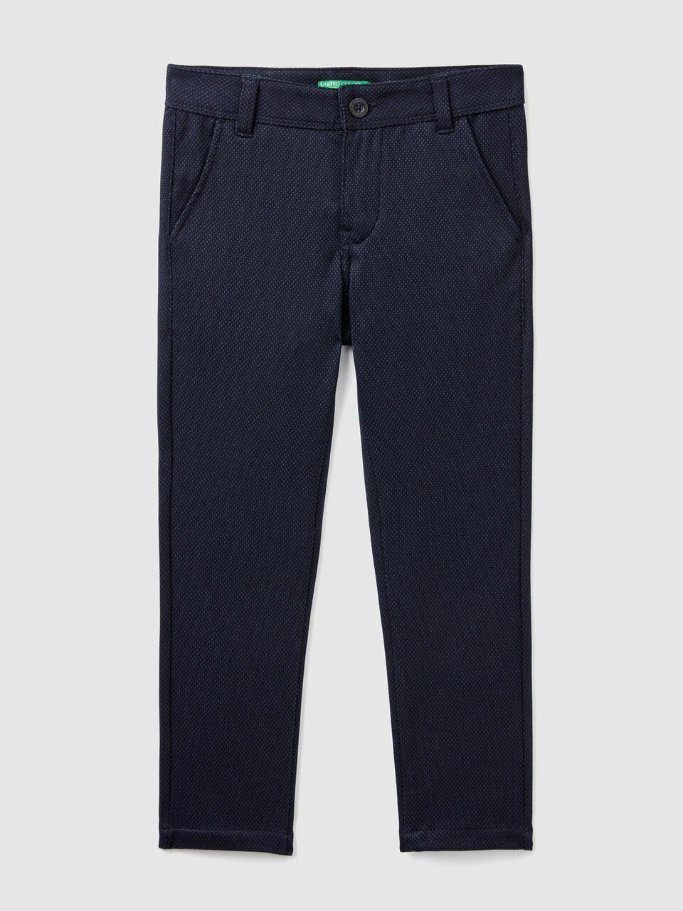 Slim fit jacquard trousers image number 1