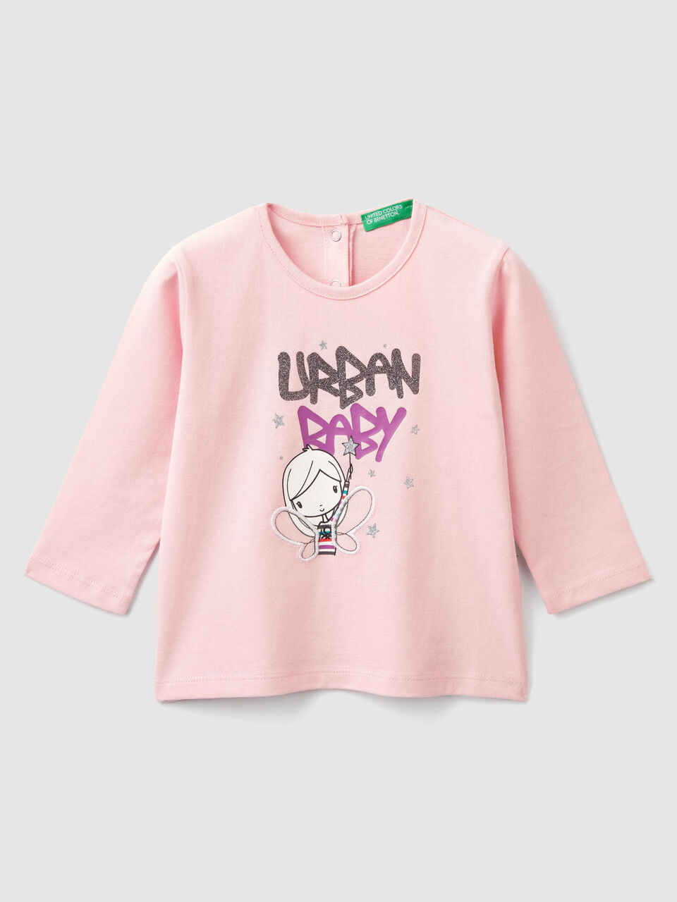 T-shirt with print and embroidery image number 1