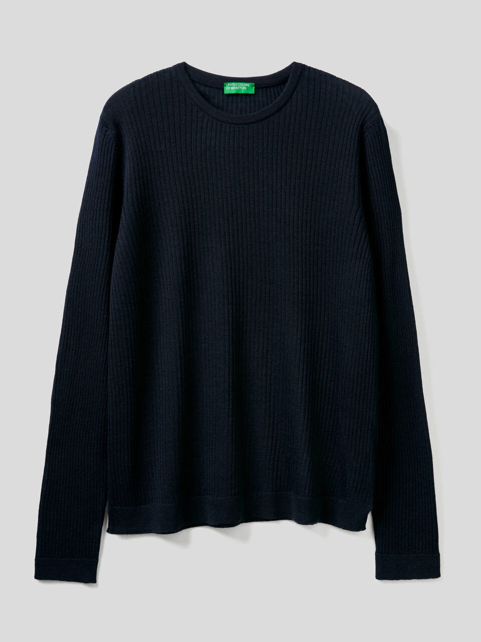 Ribbed crew neck sweater image number 1
