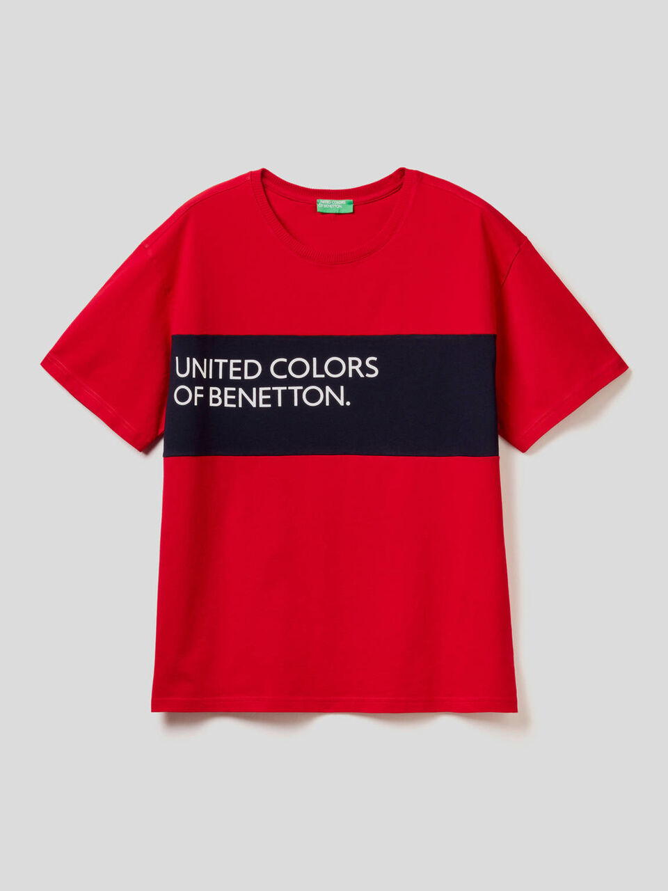 100% cotton t-shirt with clashing band image number 1