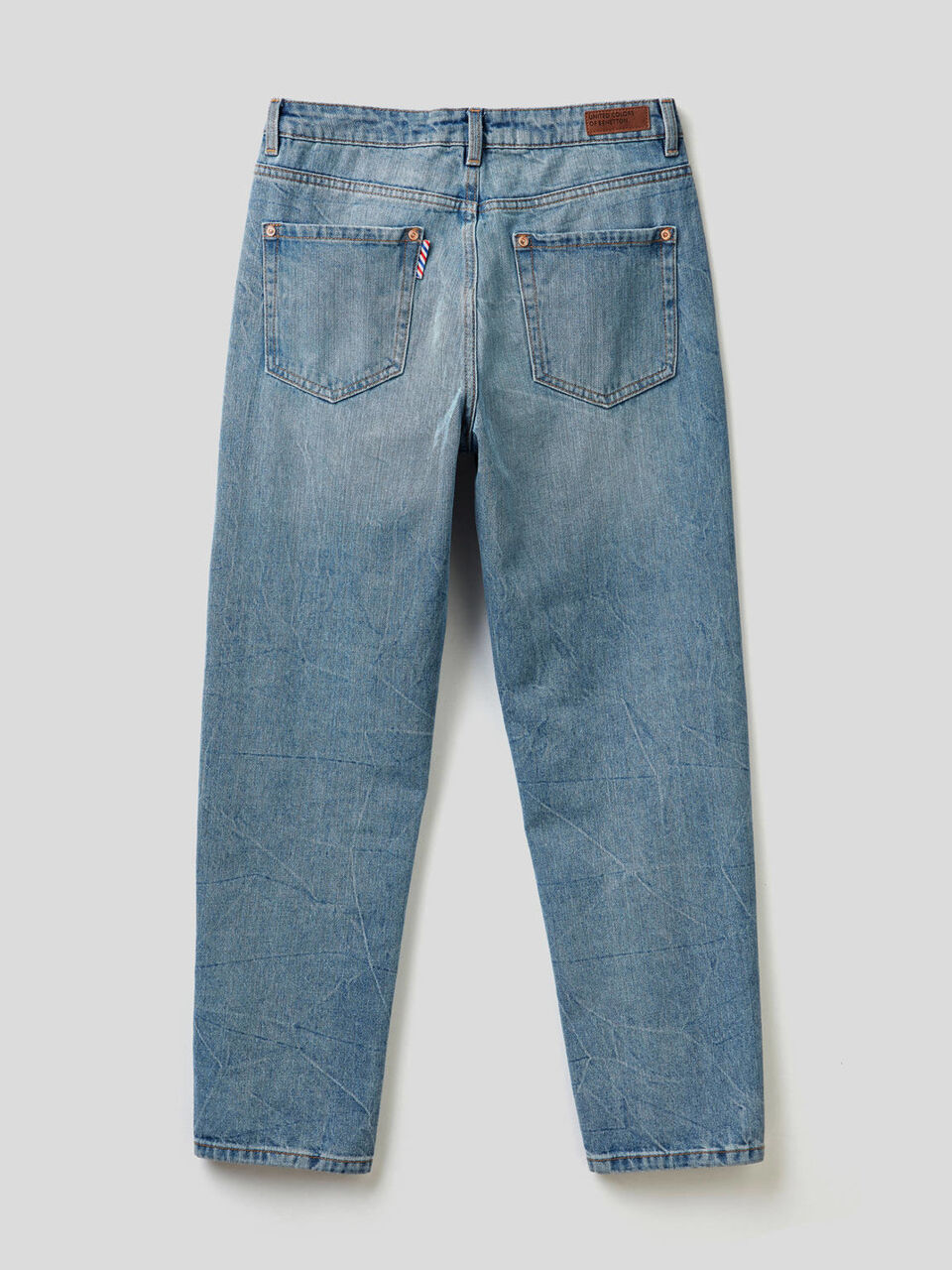 100% cotton boyfriend jeans image number 2