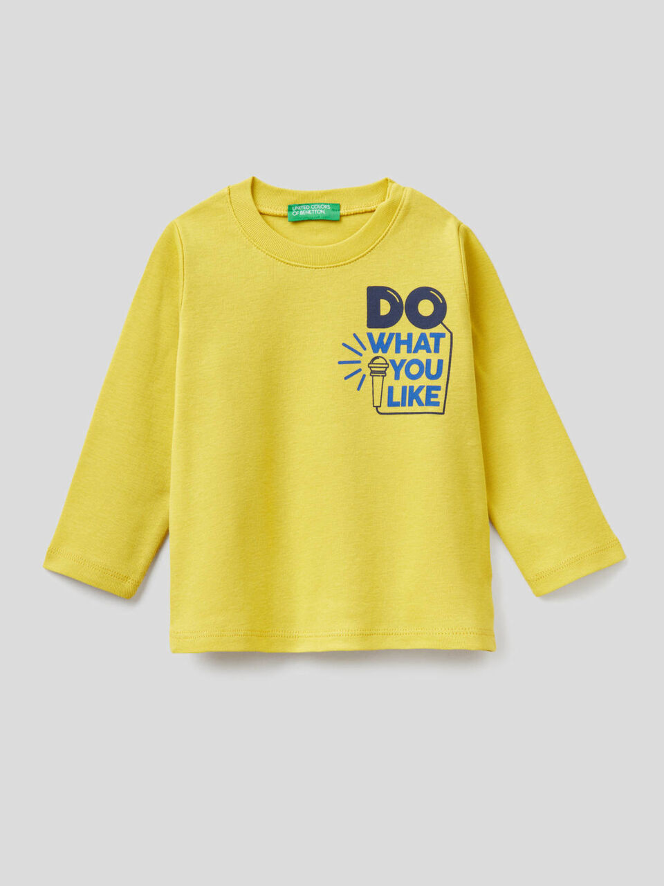 Long sleeve t-shirt with slogan print image number 1