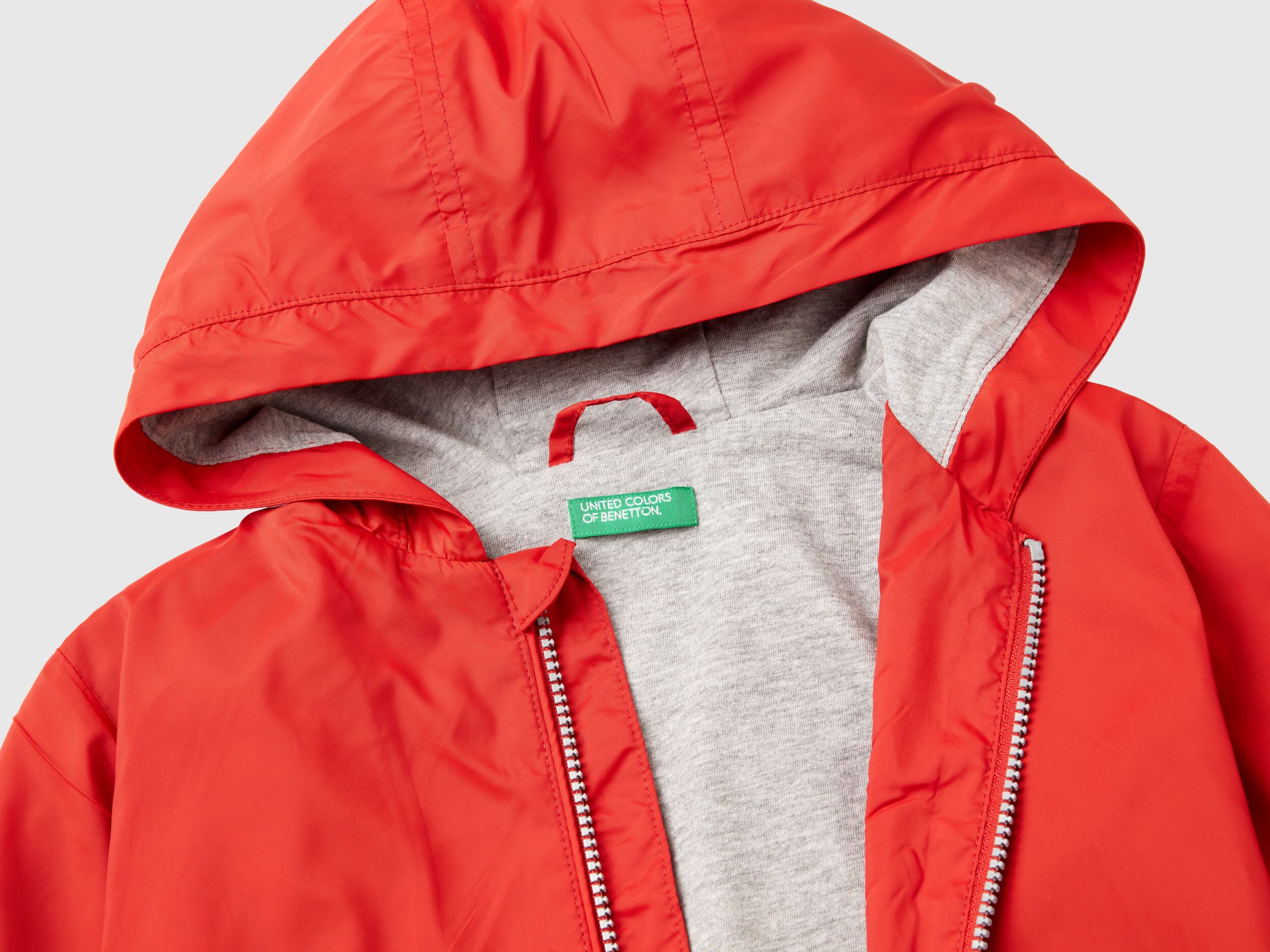Nylon jacket with new arrivals hood